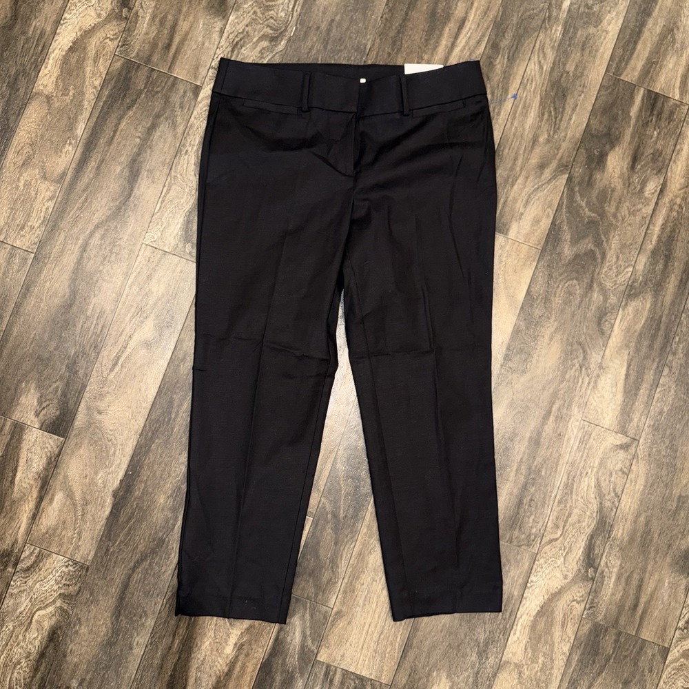 LOFT Ann Taylor The Riveria Pant Cropped Marisa Fit Women's Size 10 Black Preppy